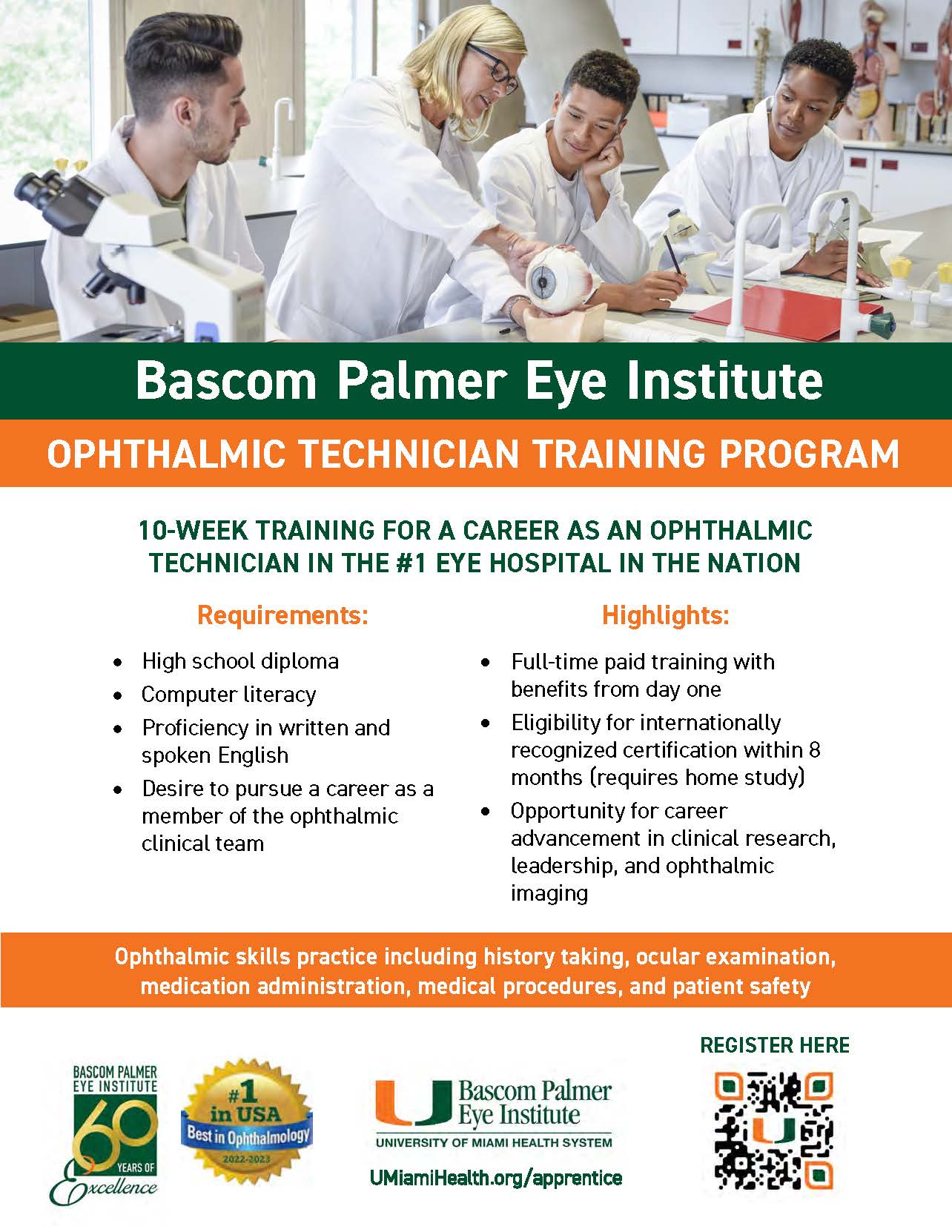 Bascom Palmer Eye Institute Technician Training Program