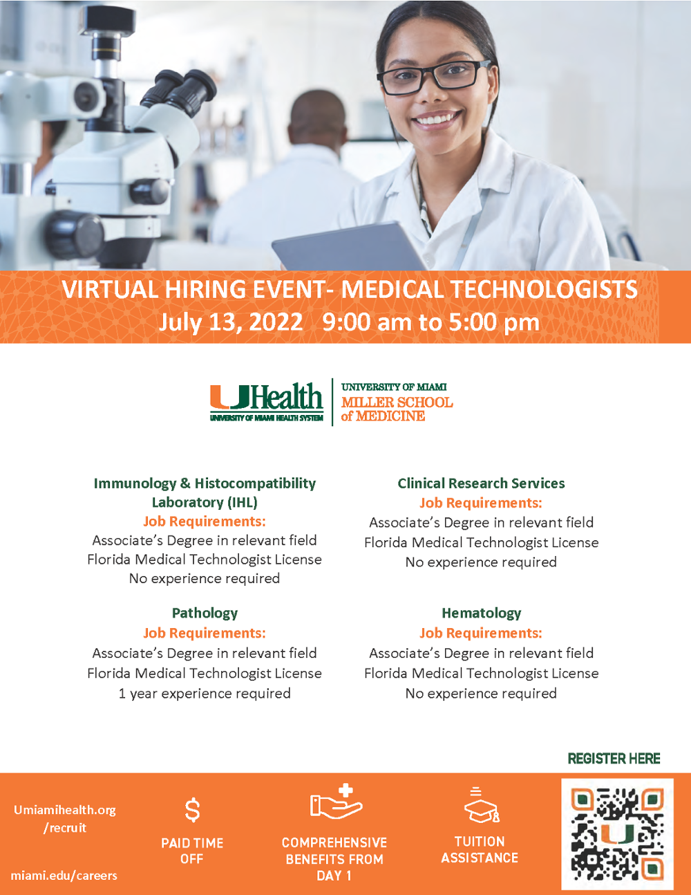 Medical Technologists Hiring Event