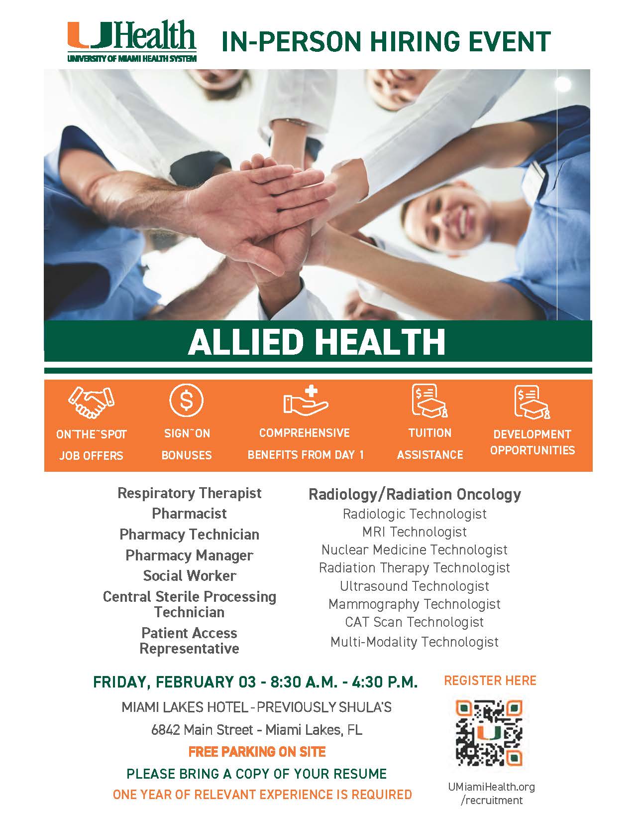 Allied Health In-Person Hiring Event  